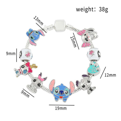 Stitch & Friends Silver Pendant Bracelet