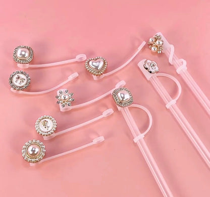 Glam Pearl Straw Charm Set (5PCs)