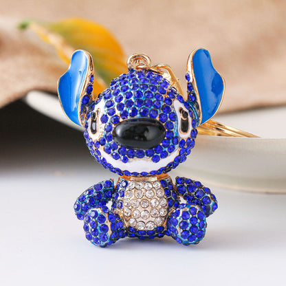 Stitch Rhinestone Handmade Keychain